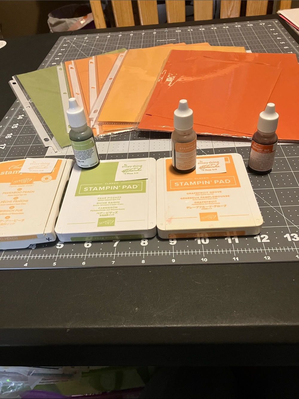 Stampin up pads, ink and cardstock.Retired.